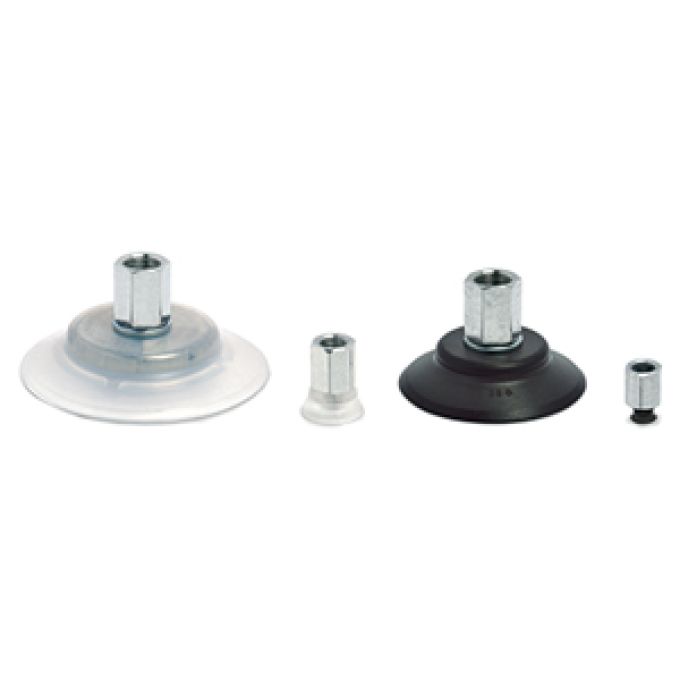 Ventosa piatta in silicone diametro 5,0mm filetto femmina G 1/8 Camozzi VTCF-0050S-1/8F
