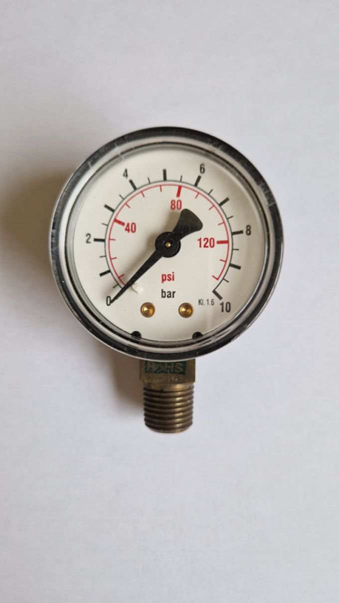 Manometro diam 50mm attacco radiale G 1/4 da 0-10 bar