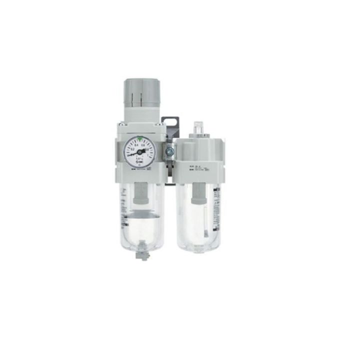 Gruppo Filtro Regolatore + Lubrificatore G 1/4 Smc AC20A-F02-B