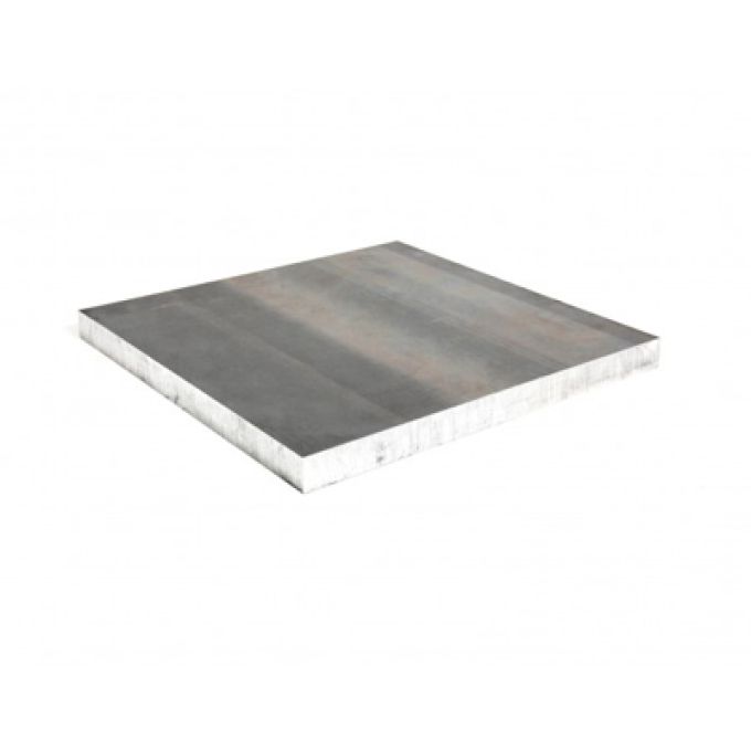 Piastra in alluminio anticorodal lega 6082 da 500x500 spessore 15mm
