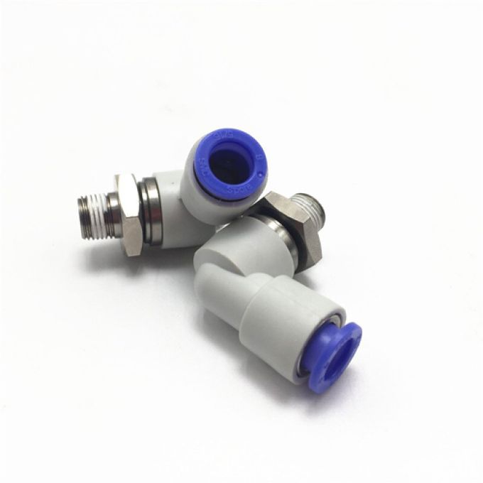 Raccordo a gomito istantaneo rotante G 3/8 tubo 8 Smc KSL08-03S